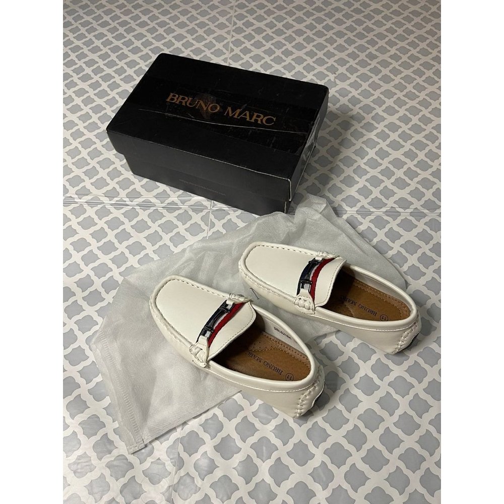 Bruno‎ Marc white loafers kids shoes 11